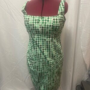 Calvin Klein Green Polka Dot Dress